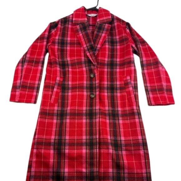 Old Navy Jackets & Blazers - Old Navy Oversized Coat – Black Pink Red – Size Small – NWT